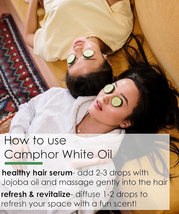 Camphor White Essential Oil - 128 fl oz (1 Gallon) Plastic Bottle w/Cap - 100% Pure Essential Oil by GreenHealth