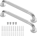2 Pack 18 Inch Grab Bars for Bathtubs and Showers, Anti Slip Shower Grab Bars Stainless Steel Shower Handle Handicap Elderly Senior Assist Bathroom Saft Handle