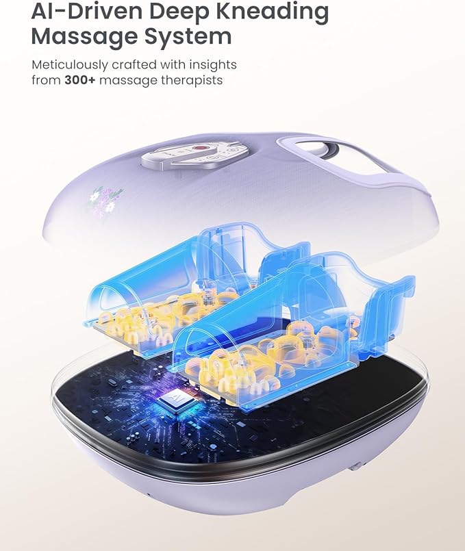 RENPHO Foot Massager Machine with Heat [2026 Upgraded], Shiatsu Foot Massager for Plantar Fasciitis, Christmas Gifts for Women, Cordless Control, Best Gifts for Women/Mom/Wife, PU