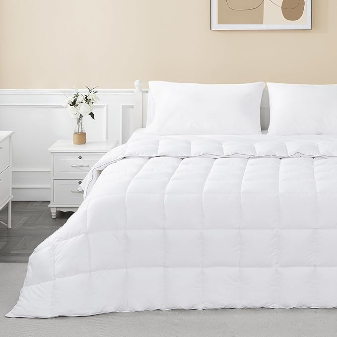 sunflower King Duvet Insert Comforter Down Alternative Filling Cotton Shell All Season Hypoallergenic Warm Breathable Noiseless Machine Washable 88"x104"with Corner Taps