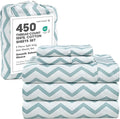 LANE LINEN Twin XL Sheets for Adjustable Bed Split King – 450 Thread Count 100% Cotton Bedsheets, Soft & Breathable Sateen Sheets, 15” Deep Pocket Fitted Sheet, Premium Hotel Quality, Chevron