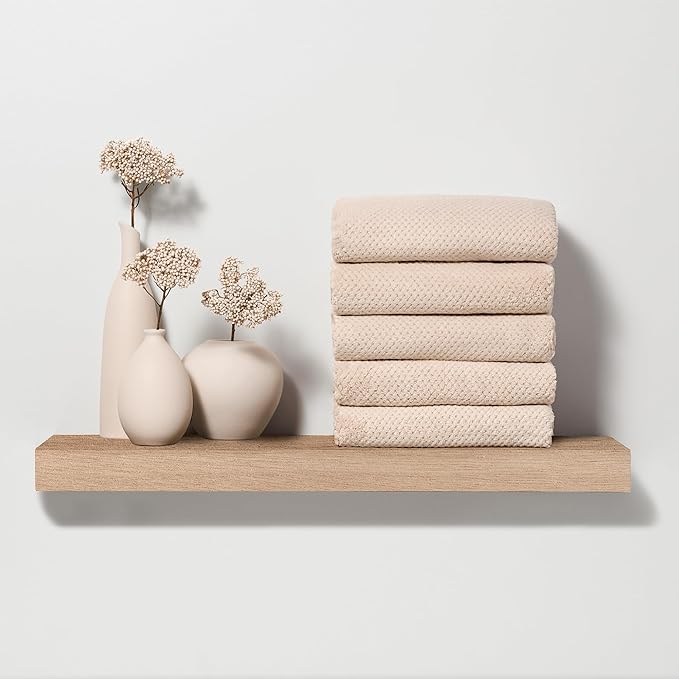 Fromm Softees Plush Microfiber Towels for Hair Salon, Barber, Spa, Ultra Soft Hair Wrap for Drying Hair, Hands, Face, Oatmeal, 20 x 34 Inches, 6 Pack