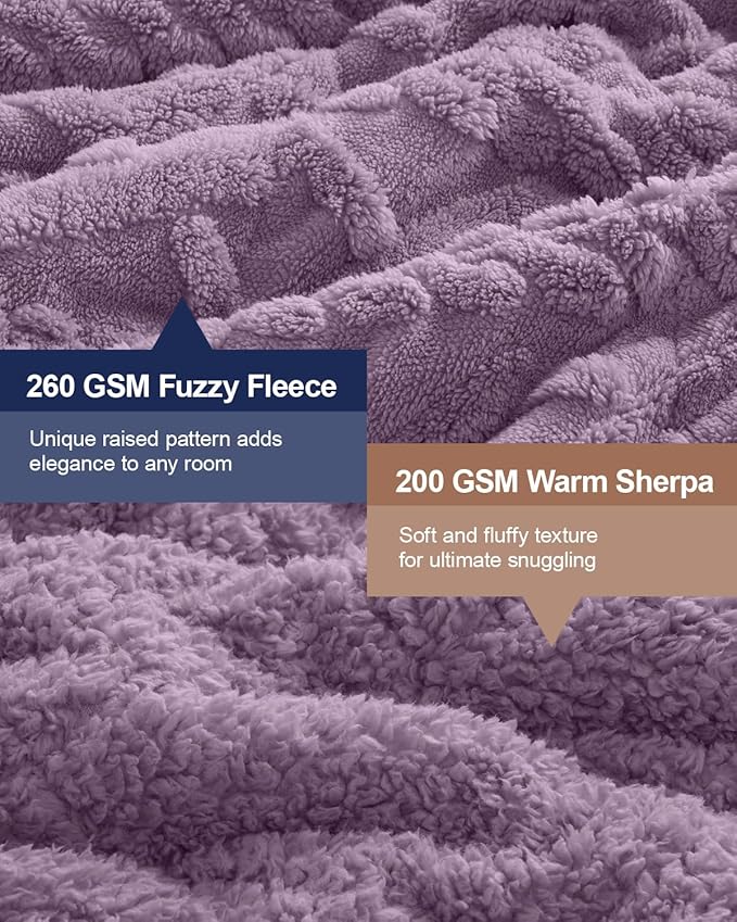 Super Fuzzy Soft Sherpa Fleece Weighted Blanket, 15 lbs Dual Sided Fluffy Heavy Weighted Blankets for Adults - No Bunching with Double Layers of Soft Inner Lining (48"x 72", 15 Pounds)