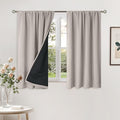 BGment Short Blackout Curtains for Bedroom, Thermal Insulated Full Room Darkening Soundproof Rod Pocket Small Window Curtains 54 Inch Length, 2 Panel, Each Panel 42 Inch, Cashmere