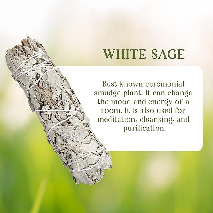 Bulk White Sage Smudge Sticks (10 Pack) | Wholesale Premium Sage Bundles | Burn for Cleansing, Smudging, Removal of Negative Energy from House/Office, Stress Relief | Sustainably Grown