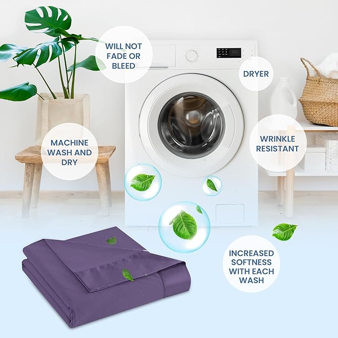 Thermee Micro Flannel King Size Blankets, Lightweight All Seasons Cozy Blanket, Throw Blankets for Home and Living Room, Comfy & Soft Blanket for Couch, Machine Wash, No Pilling - Purple