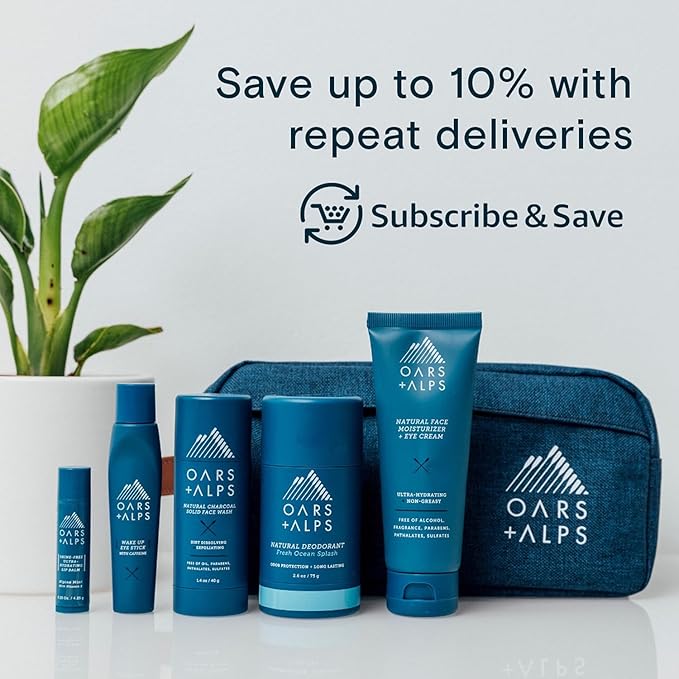 Oars + Alps Men's Moisturizing Body and Face Wash, Skin Care Infused with Vitamin E and Antioxidants, Sulfate Free, Alpine Tea Tree, 1 Pack