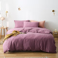 Cottonight Purple Comforter Set Queen Pale Mauve Bedding Comforter Set Full Solid Modern Dusty Lilac Purple Blanket Quilts Breathable 3 Piece Purple Comforter Set for Women Adults