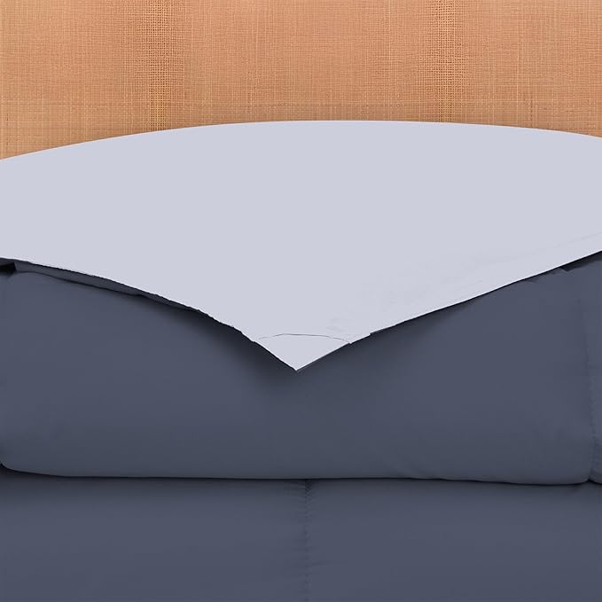 Modern Threads Down Alternative Reversible Comforter Denim/Cloud Blue Twin