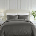 California Design Den 3 Pc Full/Queen Size Duvet Cover Set - Winner Good Housekeeping Best Bedding Awards 2025, 400 Thread Count Sateen, 100% Cotton Duvet Cover Queen,Button Closure, Corner Ties -Grey