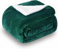 SOCHOW Sherpa Fleece Throw Blanket, Double-Sided Super Soft Luxurious Plush Blanket King Size 90 inchx108 inch, Green