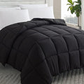 Cosybay Down Alternative Comforter (Black, Cal-King) - All Season Soft Quilted California King Size Bed Comforter - Duvet Insert with Corner Tabs -Winter Summer Warm Fluffy, 104x96 inches