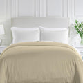 California Design Den 3 Pc 100% Cotton Duvet Cover Set Queen Size/Full Size - Winner Good Housekeeping Best Bedding Awards 2025, 400 Thread Count Sateen, Soft and Durable - Beige (Golden Tone)
