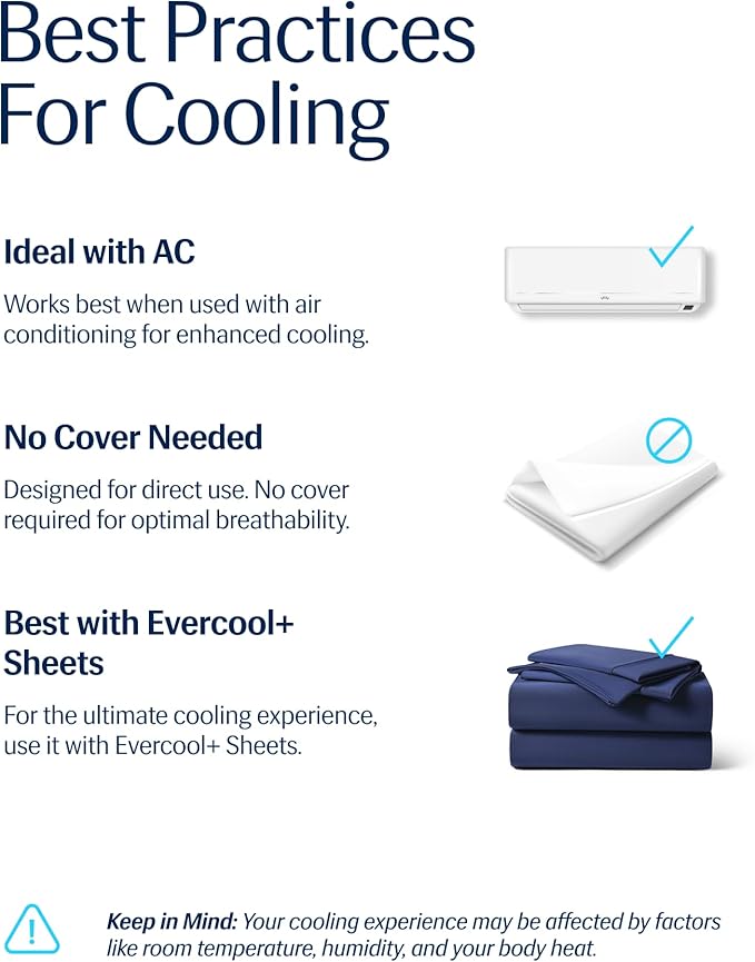 REST® Evercool® Cooling Comforter, Full/Queen, Blanket for Hot Sleepers, All Season Bedding to Keep Cool for Night Sweats, Breathable Lightweight Blanket, 90"x90" Inches, Midnight Blue