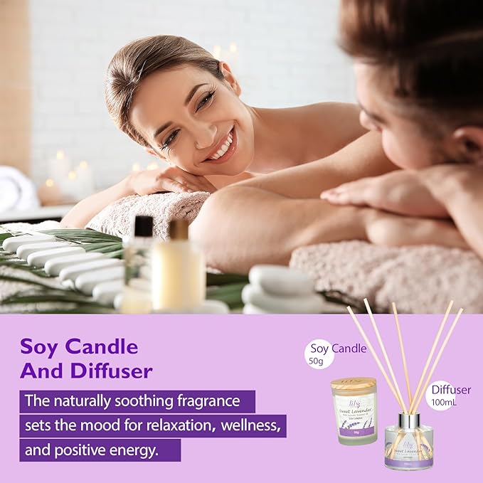 Lavender Spa Gift Set for Women - 22 Piece Luxury Bath & Body Basket with Bath Bomb, Lotion & Shower Gel | Birthday Gifts, Mothers Day Gifts, Christmas Gifts