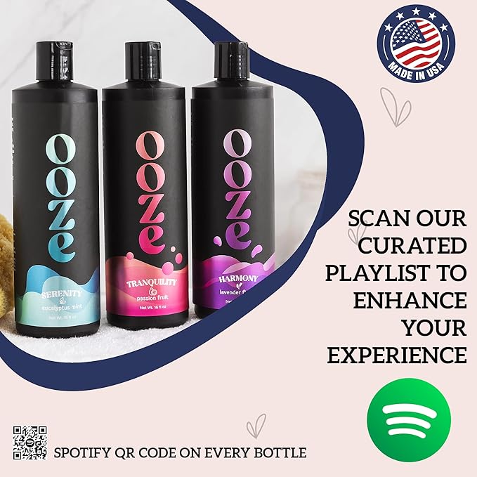 OOZE Passion Fruit Bubble Bath (473ml) - Bubble Bath for Women, Fresh, Uplifting & Rejuvenating - Self-Care & Wellness - Zero Parabens Foaming Bath for Women, Cruelty-Free, Made in The USA