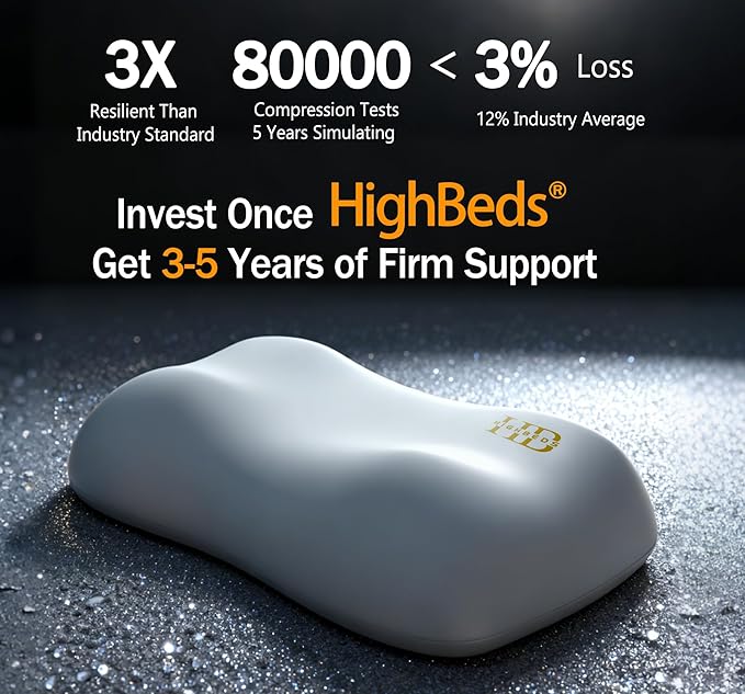 Cervical Neck Pillow for Neck Pain Relief- Memory Foam Pillow for Side and Back Sleepers, BASF Support with Ergonomic Pillow