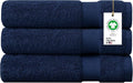Delara 100% Organic Cotton Towels 650 GSM Plush Feather Touch Quick Dry Bath Towel, Pack of 3 GOTS Certified, Oeko-Tex Green Certified, Organic Cotton Bath Towel, 30"X58"