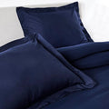 PeachSkinSheets 1500tc Level of Softness Soft Cooling Duvet Cover Set | Queen/Full Size - Mariner Blue