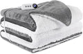Electric Heated Blanket Twin 62''X84'', Soft & Cozy Fast Heating Blanket with 9 Heat Settings & 2-10 Hours Auto Off, ETL Certified & Overheat Protection,Gift for Grandma, Light Gray