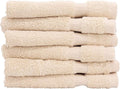 Luxury Hotel & Spa Collection, 100% Turkish Cotton 700 GSM Cloth, for Body wash, Makeup Remover & Facial Cleaning, Baby, face, Dobby Border Soft washcloths Towel Set 13" X 13", Beige, Set of 6