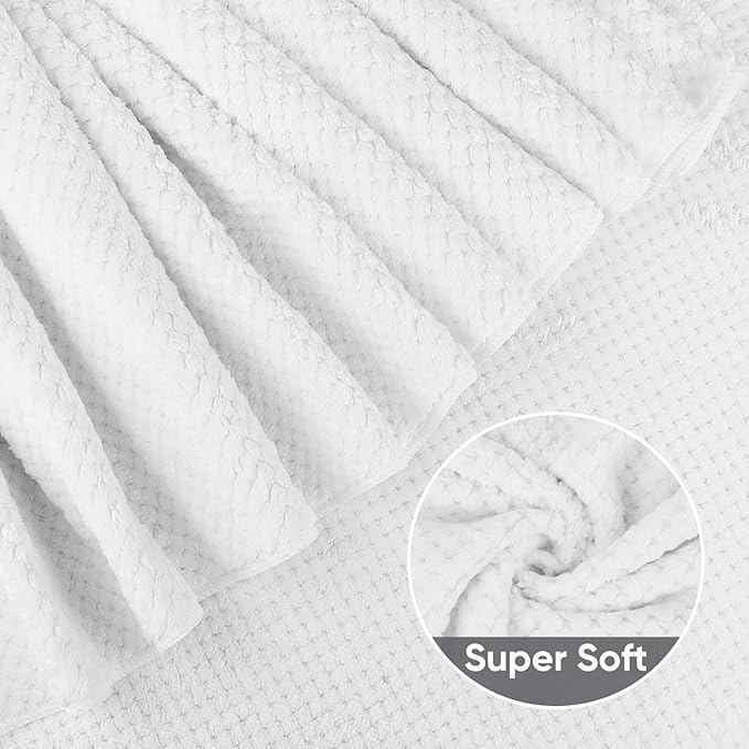 HOMEXCEL 6 Pack Bath Towel Set, (24 x 48 Inches) Microfiber Ultra Soft Highly Absorbent Bath Towels, Lightweight and Quick Drying Towels for Hotel, Bathroom, Spa and Beauty Parlor, White