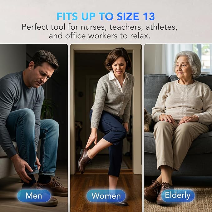 SKG Shiatsu Foot Massager with Heat and Remote for Pain Relief, Electric Feet Massage Machine with 3 Massage Compression Modes Relieve for Plantar Fasciitis Neuropathy, Size 13 for Men Women, 2025