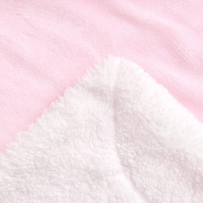 SOCHOW Sherpa Fleece Throw Blanket, Double-Sided Super Soft Luxurious Plush Blanket Throw Size, Light Pink, 50x60 inches