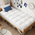 ELEMUSE Twin XL Mattress Topper for College Dorm, Thick Extra Long Twin Mattress Pad Cover for Back Pain, Plush Soft Pillowtop with Elastic Deep Pocket, Overfilled Down Alternative Filling