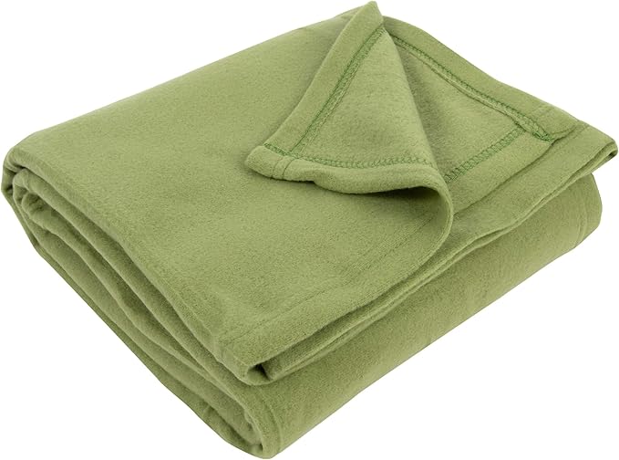 (24 Pack) Bulk Fleece 50x60 Throw Blankets for Wedding Favors, Homeless Women, Men, Homes, Bed, Sofa, Couch, Office, Pet Blankets, Travel | Soft Warm Lightweight Throw Blankets in Bulk (Green)