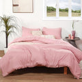 ROSGONIA Full Size Comforter Sets for Girls Boys Teens Pink, 3pcs (1 Boho Comforter & 2 Pillowcases), Lightweight Dorm Bedding Soft All Season Bed Set