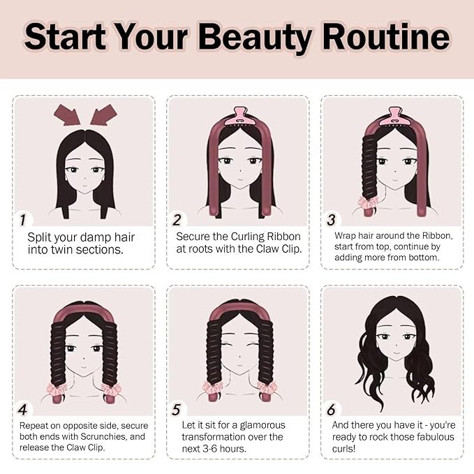 Heatless Hair Curler,Blowout Heatless Curls Overnight,No Heat Curling Rod Set with Satin Bonnet for Sleep in,Leopard