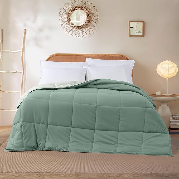 Modern Threads Down Alternative Reversible Comforter Ivory/Sage Green King