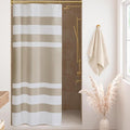 Madison Park Shower Curtain Spa Waffle Weave Stall Shower Curtain for Bathroom 3M Scotchgard Moisture Management, Spa Quality Modern Shower Curtains for Bathroom, Stall 36x72'' Taupe