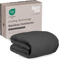 100% Viscose Derived from Bamboo Comforter, Cooling Comforter, Duvet Insert, Breathable, Extra Fluffy, Lightweight Comforters, Charcoal - Queen Size