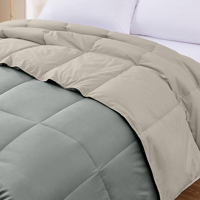 Modern Threads Down Alternative Reversible Comforter Sage Green/Cream Twin