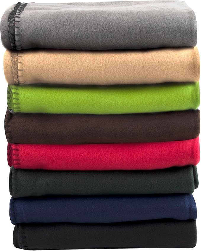 (24 Pack) Bulk Fleece Fall Throw Blankets 50x60 for Wedding Favors, Homeless Women, Men, Homes, Bed, Sofa, Couch, Office, Pet Blankets, Travel | Soft Warm Lightweight Throw Blankets in Bulk (8 Color)