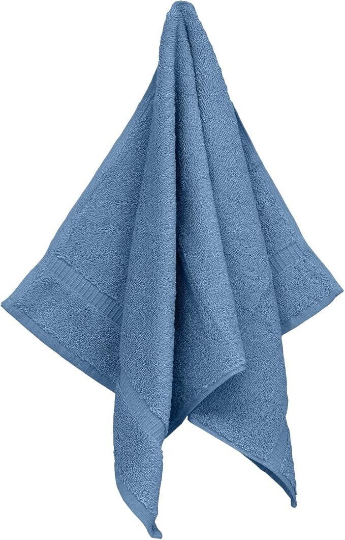 Luxury Hotel & Spa Ultra Soft Hand Towels 100% Turkish Cotton - Wedgewood - Set of 4