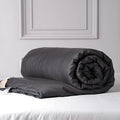 CUDDLE DREAMS Silk Filled Comforter for All Season, Detachable Tencel Duvet Cover for Easy Care, Naturally Breathable (Steel Gray, Queen)