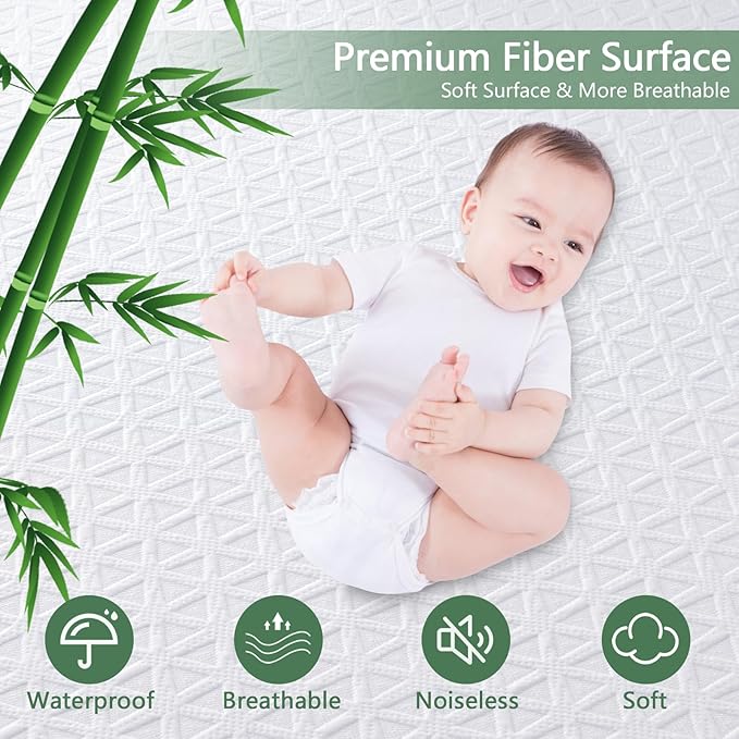 Premium Waterproof Mattress Protector California King Size, Breathable Bed Cover 3D Air Fabric Cooling Mattress Pad Cover Smooth Soft Noiseless Washable, 8''-21'' Deep Pocket (White)