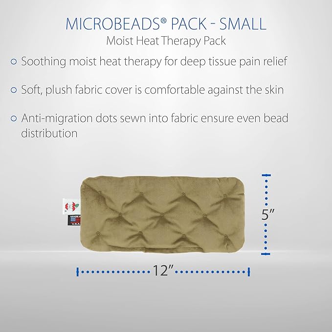 Core Products MicroBeads Moist Heat Therapy Microwave Pack - Great Holiday Gift - Small Heating Pad 5" X 12"