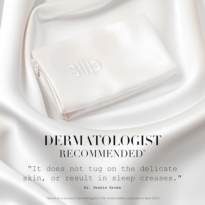 slip The Original Queen Pure Silk Pillow Case - 100% Pure 22 Momme Mulberry Silk - Queen Size Standard Pillow Case - Anti-Aging, Anti-BedHead, Anti-Sleep Crease, Petal (20" x 30")
