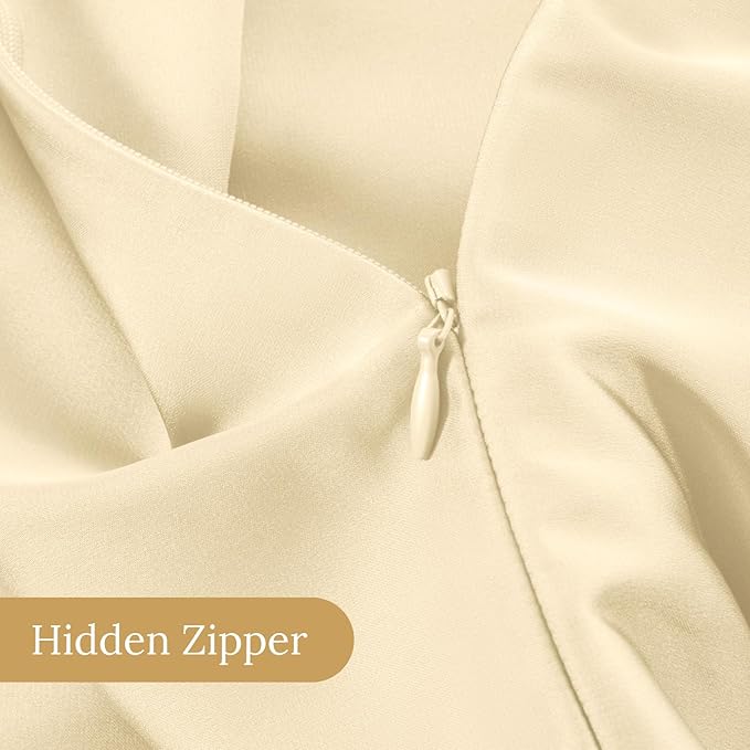 INFIIXSO Mulberry Silk Pillowcase for Hair and Skin, Silk Pillow Cases King Size with Hidden Zipper 20x40 Inches, Extraordinary Smooth and Soft Cooling Pillow Cases for Hot Sleepers(Ivory, 1 Pack)