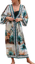 Women Casual Open Front Lightweight Cardigan Long Beach Kimono Cover Up