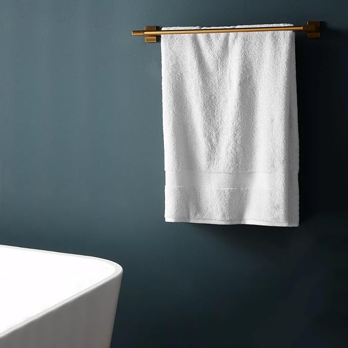 Delara 100% Organic Cotton Towels 650 GSM Plush Feather Touch Quick Dry Bath Towel, Pack of 6 GOTS Certified, Oeko-Tex Green Certified, Organic Cotton Bath Towel, 30"X58"