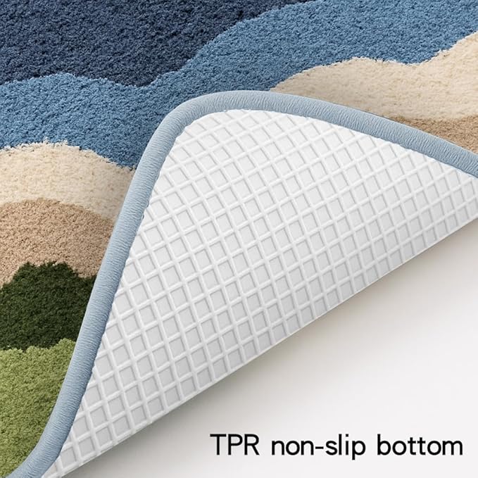 Bath Mat Non-Slip,Super Absorbent Rug & Dirt Trapper, Machine Washable Mat, Soft and Plush mats for Kitchen Bathroom Bedroom LivingRoom Indoor and Outdoor