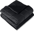 Bare Home Weighted Blanket King Size 25lb (80" x 87") for Adults - Minky Fleece - Premium Heavy Blanket Nontoxic Glass Beads (Black, 80"x87")