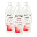 Jergens Original Scent Dry Skin Body Lotion, Hand and Body Moisturizer, Cherry Almond Essence, Dermatologist Tested, 21 Oz, Pack of 3