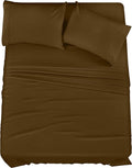 Utopia Bedding King Sheet Set – 4 Piece Bed Sheets for King Size Bed, Soft and Breathable Microfiber, Includes 1 Fitted Sheet, 1 Flat Sheet and 2 Pillowcases (Mocha)