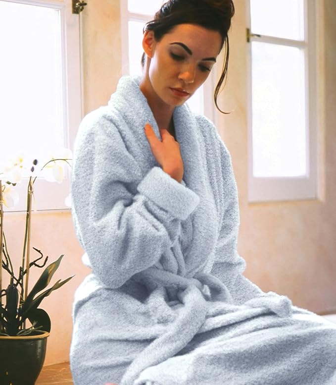 Plush Microfiber Fleece Robe | Super Soft & Warm | Lightweight | Full Length